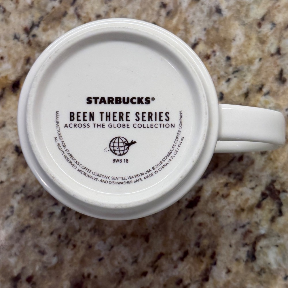 Starbucks Been There Series Atlanta Coffee Mug 14oz Orange White Tea Cup 2018 - Picture 7 of 10